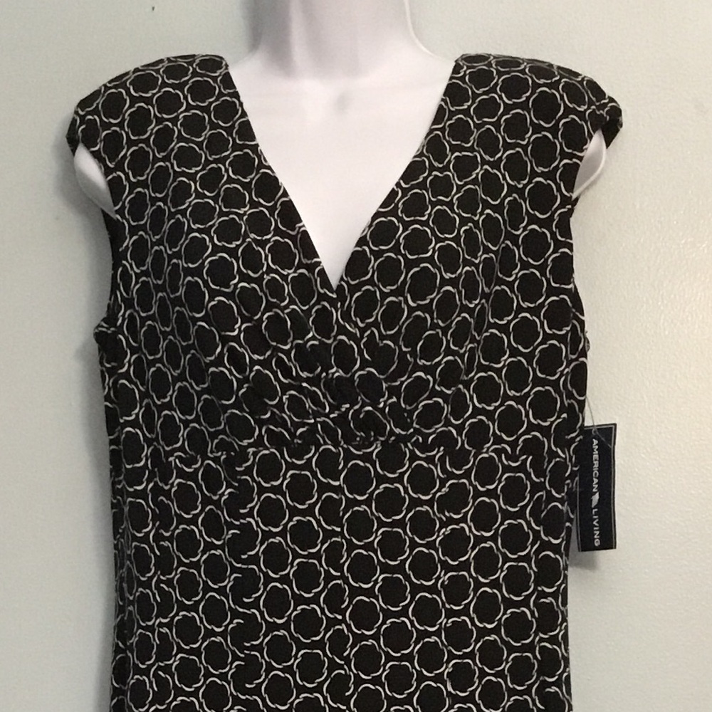 American Living Black and White Patterned Midi Dress - Picture 4 of 15
